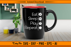 Eat Sleep Play Repeat SVG Cutting Design File Product Image 3