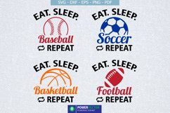 Eat Sleep SVG, Sports Design Print/ Cut Files Product Image 1