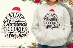 Eating Cookies For Two Christmas SVG PNG T-shirt Design Product Image 2