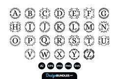 Monogram Wreaths Alphabets Product Image 1