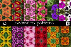 12 abstract Seamless colorful FLOWER patterns pack. Product Image 1