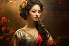 Diligent Traditional asian woman. Generate Ai Product Image 1