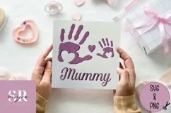 Mummy card| Paper cutting | Mother’s Day card SVG Product Image 4