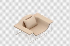 Isometric Arm Chair 3D isolated render Product Image 1