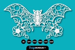 Floral Bat Papercut Product Image 1