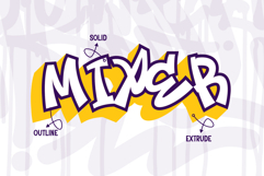 Edge Bolt - A Thin 3D Layered Graffiti Font Product Image 2