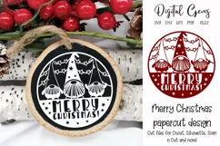 Gnome paper cut, Christmas design. SVG / DXF / EPS / PNG Product Image 1