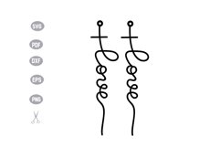 Earrings Template SVG Product Image 1