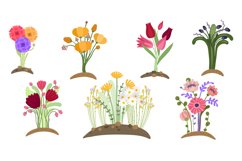 Forest flowers garden. Spring floral planting, simple garden Product Image 1