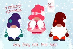 Funny winter gnome for holidays card. SVG, PNG Product Image 1