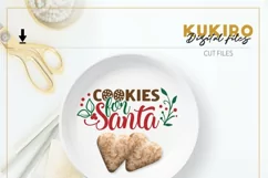 Cookies for Santa Tray SVG - Kids Christmas SVG Cut file Product Image 2