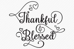 Thankful &amp; Blessed SVG, Cut File, Christian Shirt Design Product Image 2