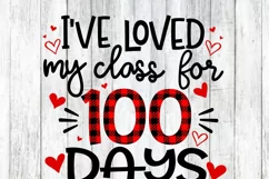 Loved My Class - 100 Days - Buffalo Plaid - SVG PNG EPS DXF Product Image 2