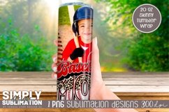 Photo Frame Baseball Mom 20 oz Leopard Tumbler Wrap | Png Product Image 3