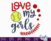 Love My Girls | Softball Svg Design File Product Image 2