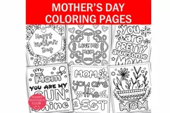 Mother's Day Coloring Pages I Mom Coloring Pages Product Image 1