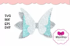 Fairy Bow|Butterfly Hair Bow SVG|Cricut Silhouette Bow Product Image 3