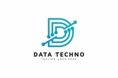 Data Techno D Letter Logo Product Image 1
