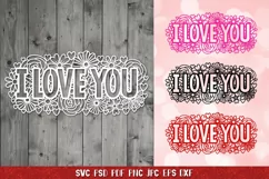 I Love You SVG,Valentine Quotes SVG,Paper Cut Template SVG Product Image 2