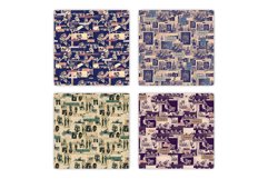 Vintage Seamless Collage Backgrounds Product Image 2