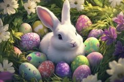 Easter Mockup Background, Easter Bunny Background, Bunny PNG Product Image 1