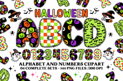 Halloween Alphabet png clipart, halloween letters doodle Product Image 1