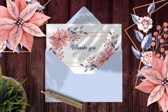 The snowberry and Poinsettia. Watercolor Product Image 3