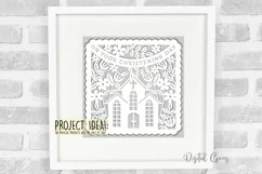 Christening paper cut design SVG / DXF / EPS / PNG files Product Image 6