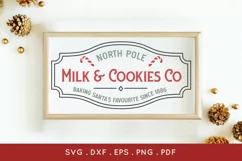 Milk and Cookies Co Christmas Sign svg eps png pdf dxf Product Image 2