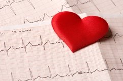 Cardiogram chart with red heart Product Image 1