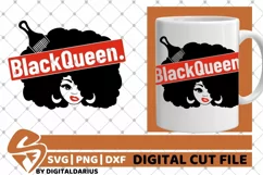 Black Queen svg, Natural Hair , Hairstyle svg, Hairdresser Product Image 1