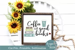 Coffee and good books SVG, Sublimation, Printable Product Image 3
