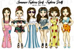 Summer Fashion Girls Planner Clipart, Fashion Girls PNG Product Image 1