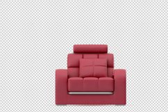 Isometric Arm Chair 3D isolated render Product Image 1