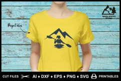 Kayak Logo SVG, Woman Kayaking, Man Kayaking, Logo, Mountain Product Image 4