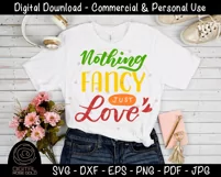 Nothing Fancy Just Love - Bride Groom SVG, Wedding Party SVG Product Image 2