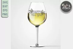 Happy New Year SVG - PNG, DXF, SVG, EPS, Cut File Product Image 3