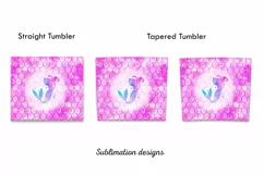 Mermaid tumbler design,20 oz skinny tumbler sublimation Product Image 3