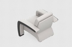 Isometric Arm Chair 3D isolated render Product Image 1