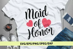 Maid Of Honor - Wedding SVG EPS DXF PNG Cutting Files Product Image 1