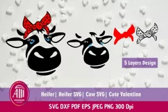 Heifer| Heifer SVG| Cow SVG| Cute Valentine day card Product Image 2