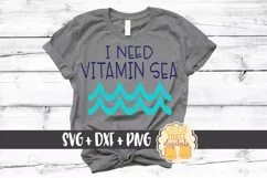 I Need Vitamin Sea - Summer SVG PNG DXF Cut Files Product Image 1