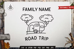 Camp SVG - Family Road Trip Quote | T-Shirt Cricut Line Art Product Image 2