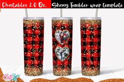 Valentines day Heart frame 20 Oz. Skinny Tumbler wrap subli Product Image 1