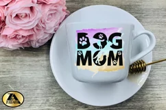 DOG MOM Sublimation Dog PNG Mothers Day Watercolor PNG Product Image 6