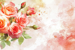 Watercolor Flowers Background Wallpaper Product Image 1