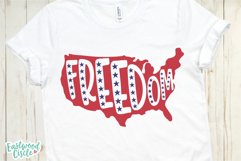 Freedom in USA Silhouette - 4th of July SVG Cut File Product Image 2