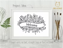 Ribbon Banner Roses SVG, Valentine Ribbon Border SVG, Weddin Product Image 5