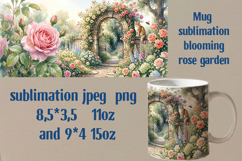 Mug sublimation blooming rose garden Product Image 1
