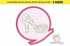 The Shoes With The High Heels Embroidery Applique Product Image 2